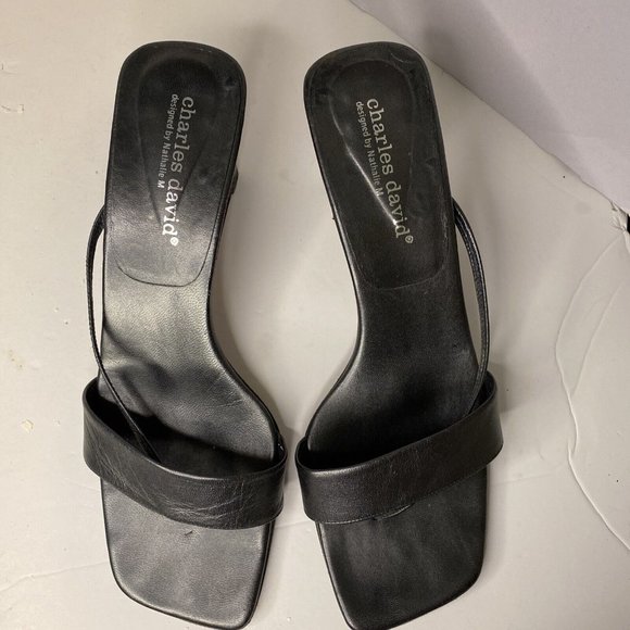 Charles David by Nathalie M Women’s Gray Heel Mule Sandals Size 8.5B Spain READ - Picture 2 of 11